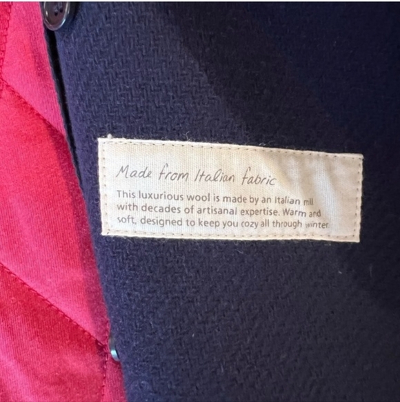 Wilfred 💙✨80% WOOL✨💙 Navy Blue Double-Breasted Women's Coat Jacket Blazer - Picture 4 of 9